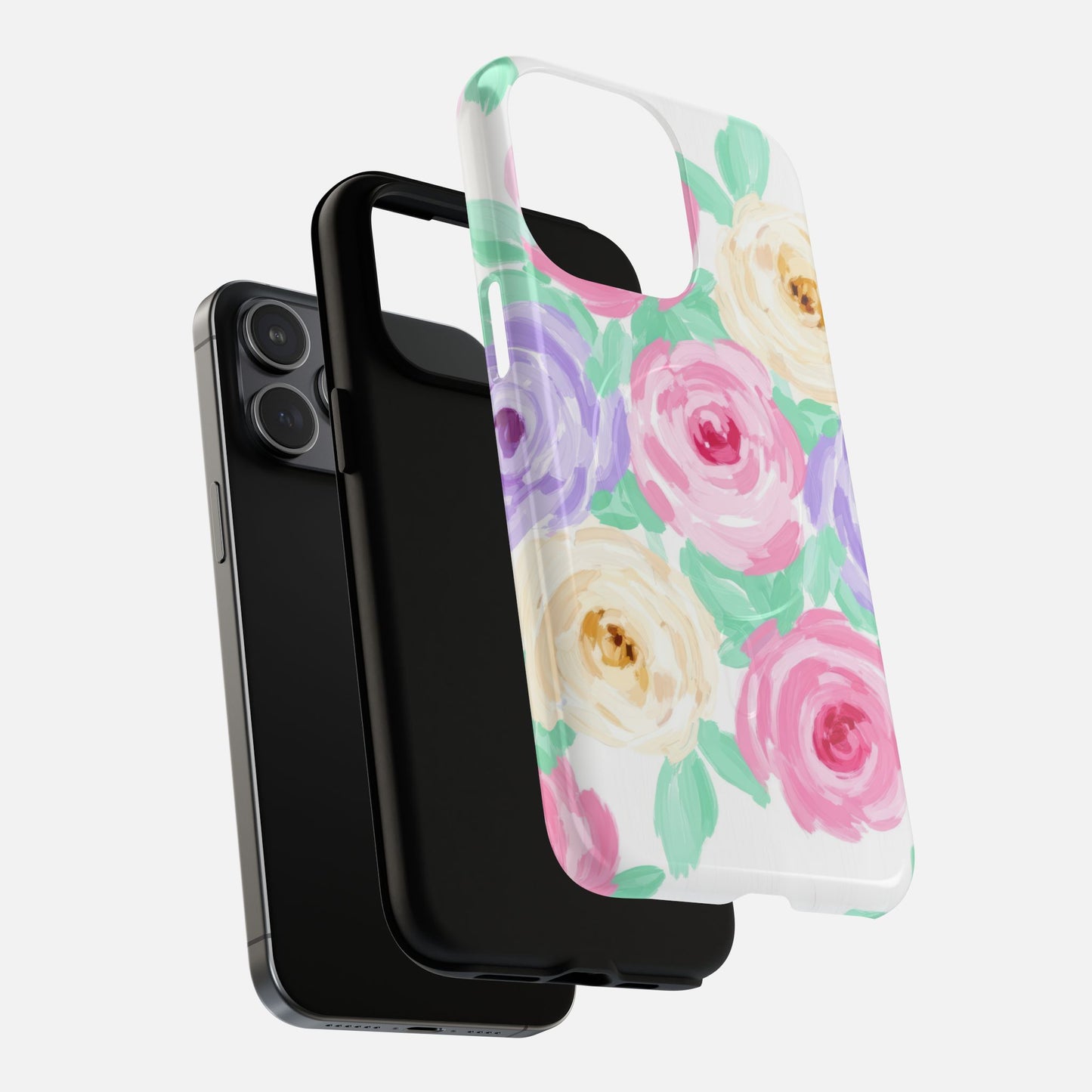 Floral Watercolor Roses iPhone Case — Tough Magnetic | MagSafe Compatible