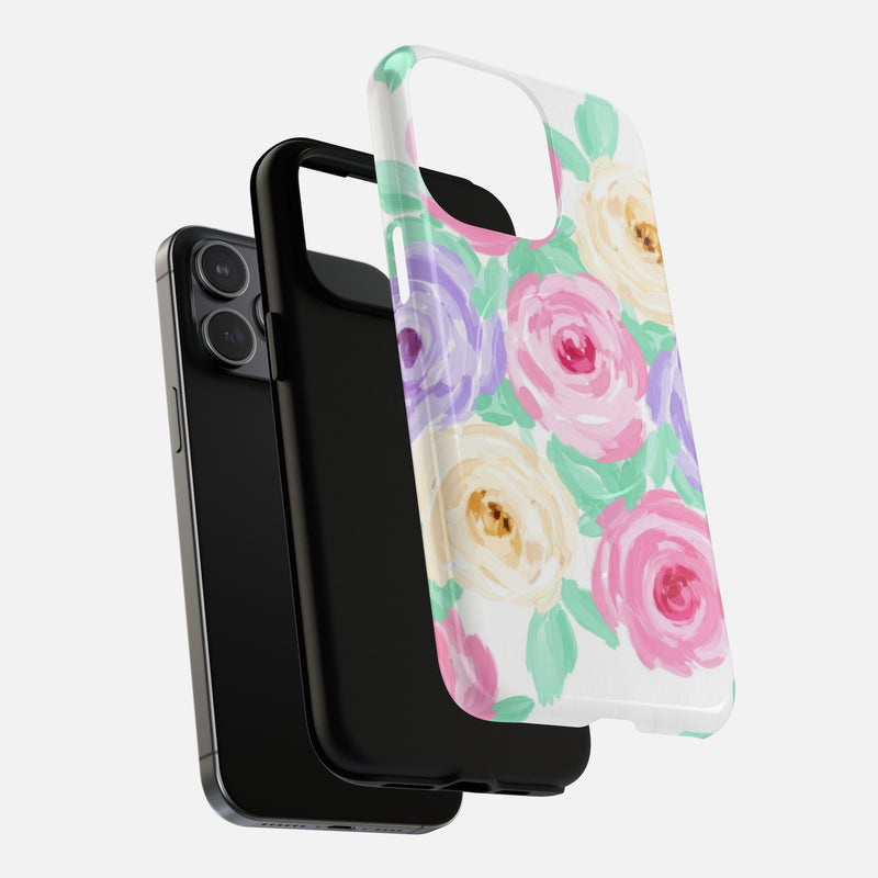 Floral Watercolor Roses iPhone Case — Tough Magnetic | MagSafe Compatible
