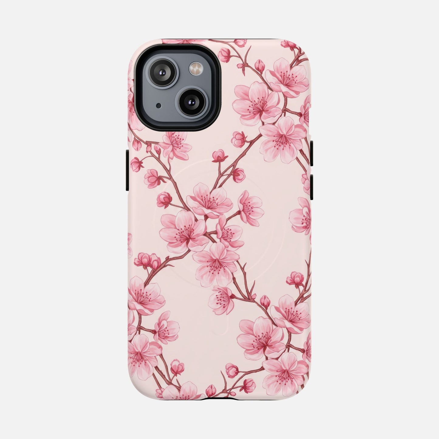 Pink Cherry Blossom iPhone Case — Tough Magnetic | MagSafe Compatible