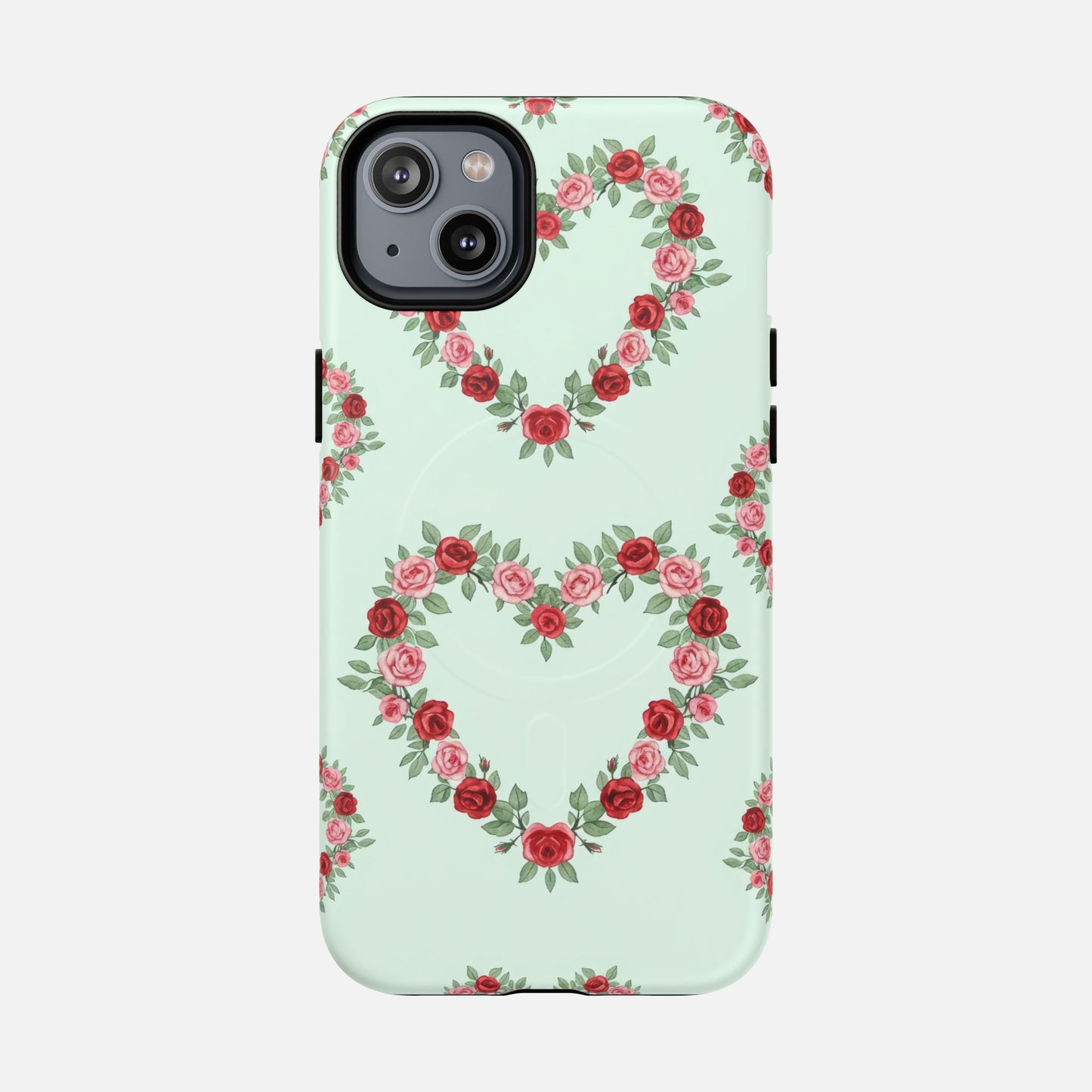 Rose Heart Floral iPhone Case — Tough Magnetic | MagSafe Compatible