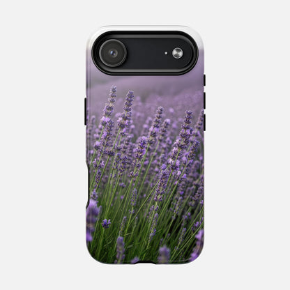 Lavender Field Phone Case — Tough Magnetic Protective Case iPhone 17 Air Glossy Phone Case