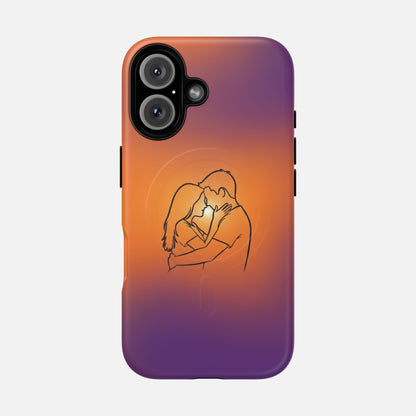 Romantic Sunset Couple iPhone Case — Tough Magnetic | MagSafe Compatible