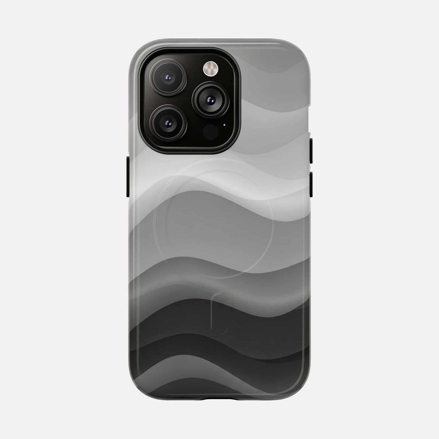 Monochrome Wave iPhone Case — Tough Magnetic | MagSafe Compatible