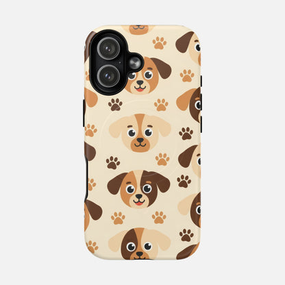 Cute Cartoon Puppy Paw Tough Magnetic Phone Case iPhone 17 Matte Phone Case
