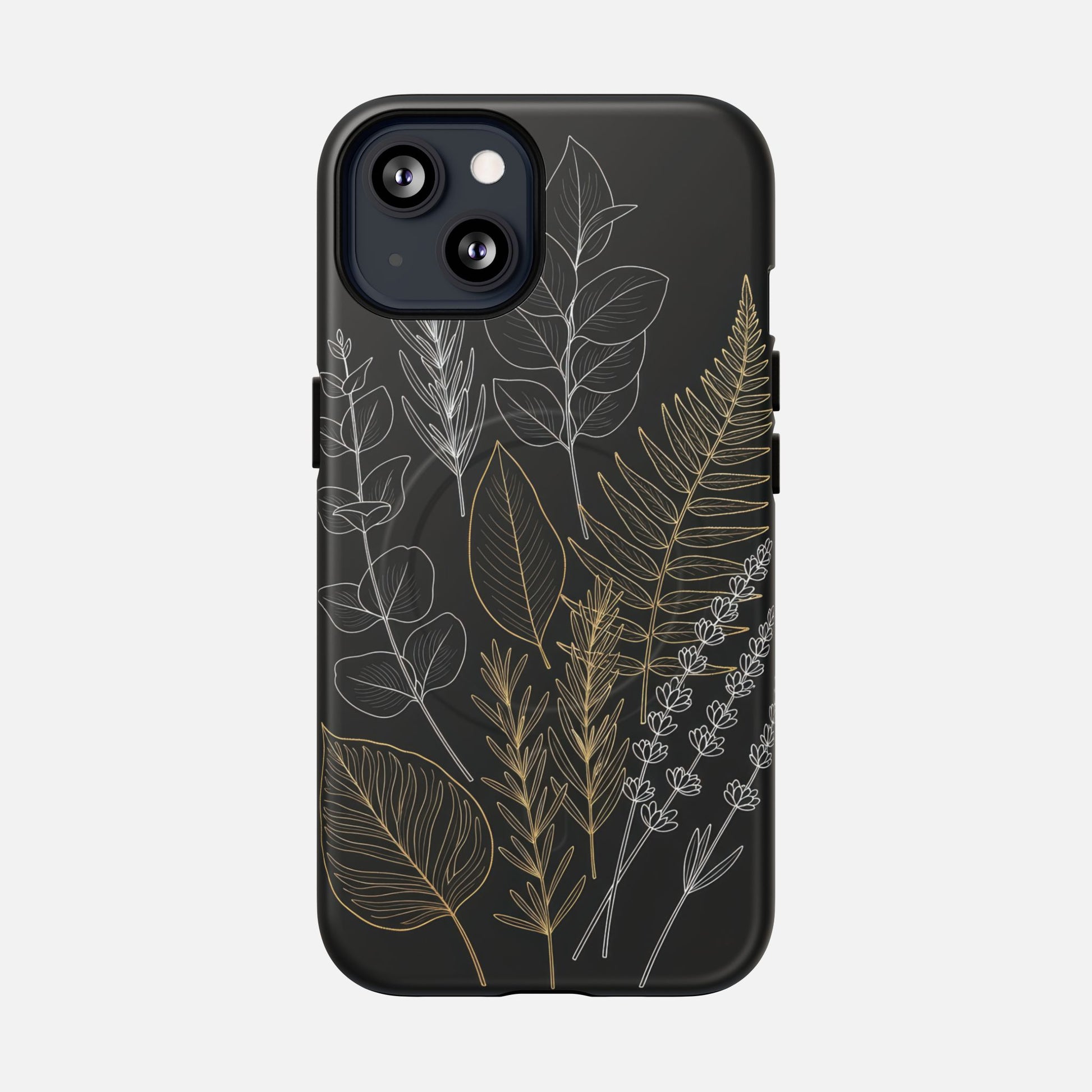 Tough Magnetic Case — Botanical Gold & Silver Fern Phone Cover iPhone 13 Matte Phone Case