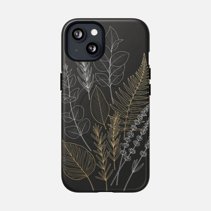 Tough Magnetic Case — Botanical Gold & Silver Fern Phone Cover iPhone 13 Matte Phone Case