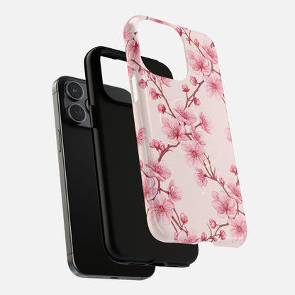 Pink Cherry Blossom iPhone Case — Tough Magnetic | MagSafe Compatible