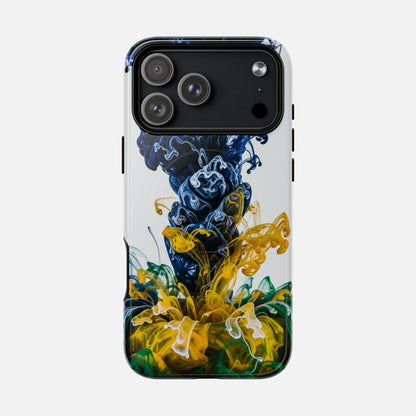 Abstract Ink Splash Tough Magnetic Phone Case iPhone 17 Pro Max Glossy Phone Case