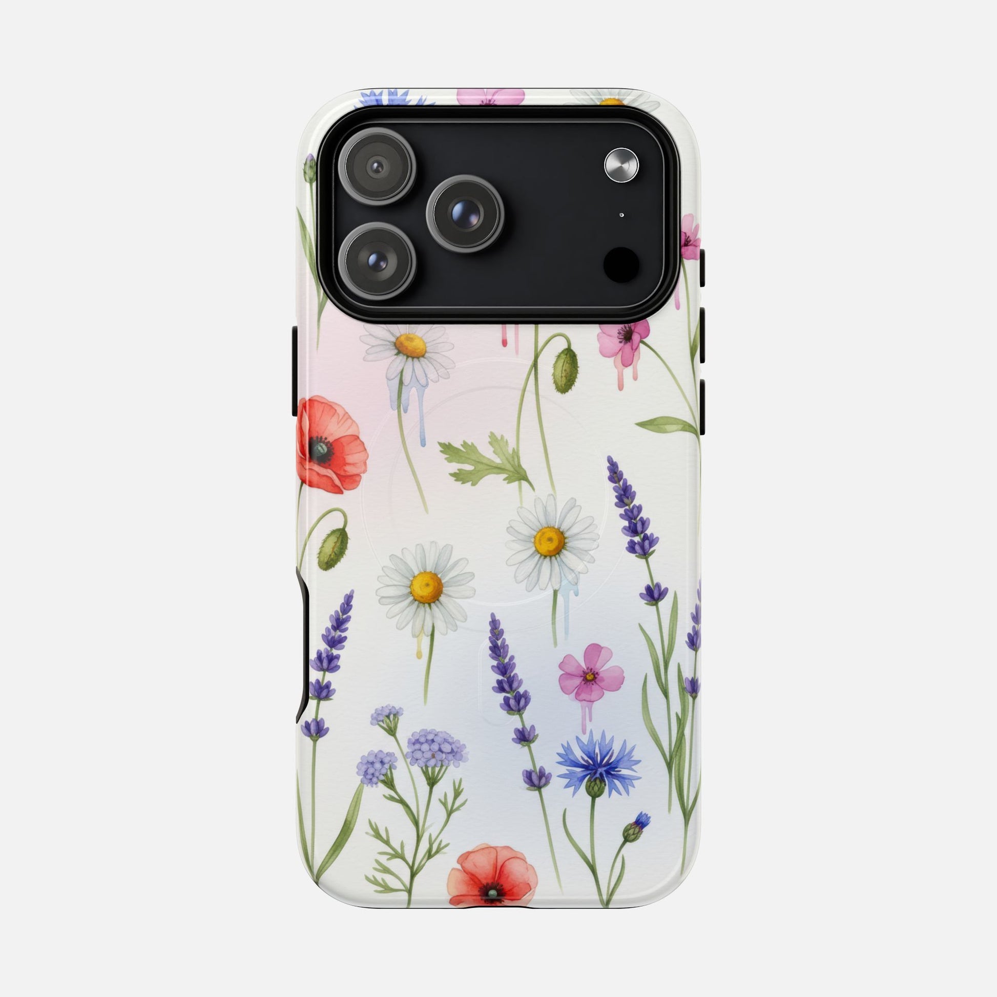 Floral Wildflower Tough Magnetic Phone Case — Poppies, Daisies & Lavender iPhone 17 Pro Max Glossy Phone Case