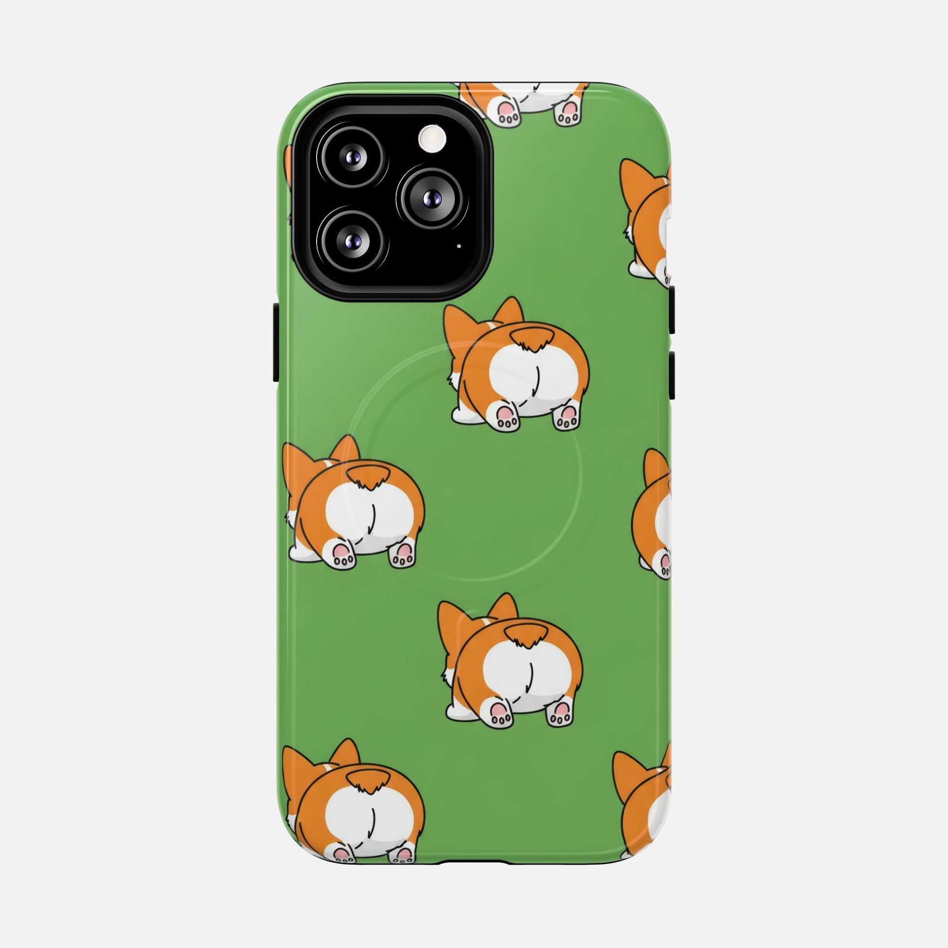 Corgi Bum Magnetic Tough Case — Cute Cartoon Dog Phone Cover iPhone 13 Pro Max Glossy Phone Case