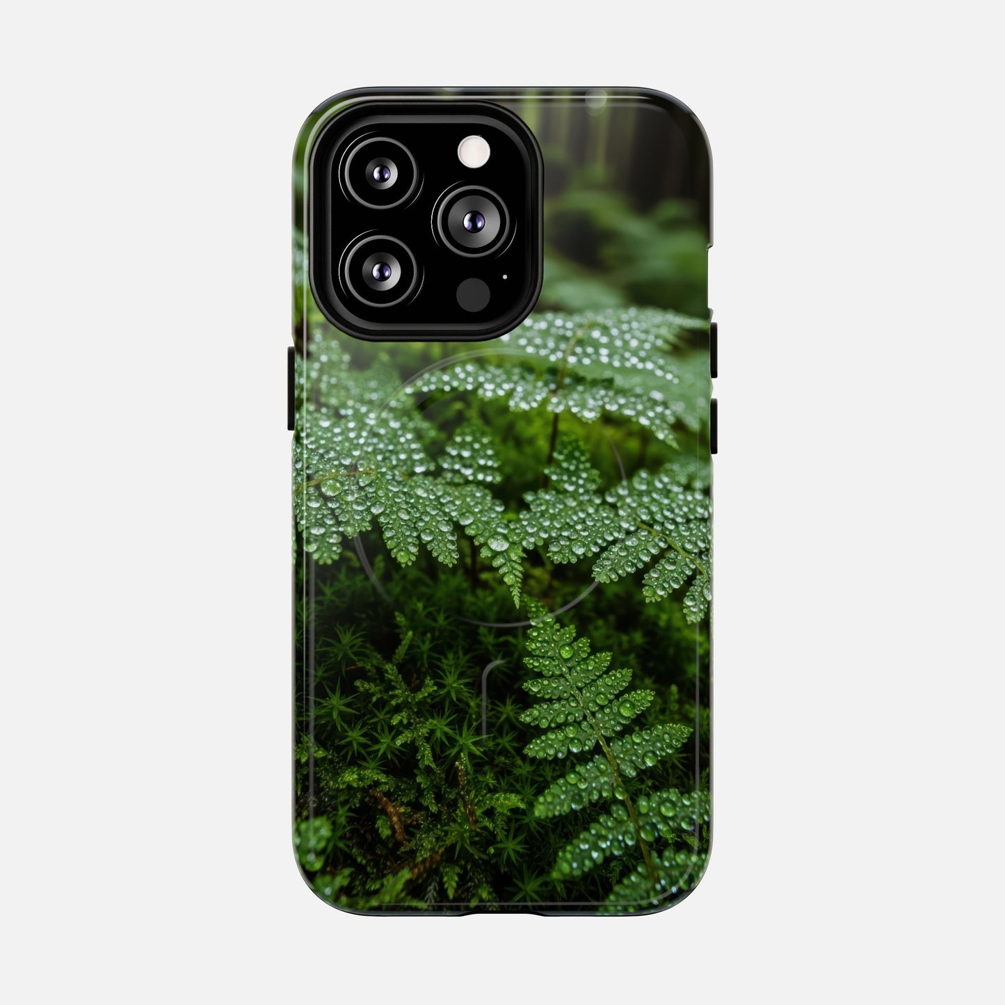 Fern Dew Tough Magnetic Phone Case — Nature Photography Protective Cover iPhone 13 Pro Glossy Phone Case