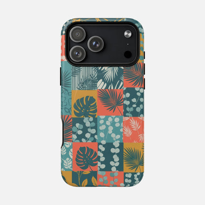 Tropical Patchwork Tough Magnetic Phone Case iPhone 17 Pro Max Matte Phone Case