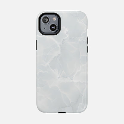 Marble White iPhone Case — Tough Magnetic | MagSafe Compatible