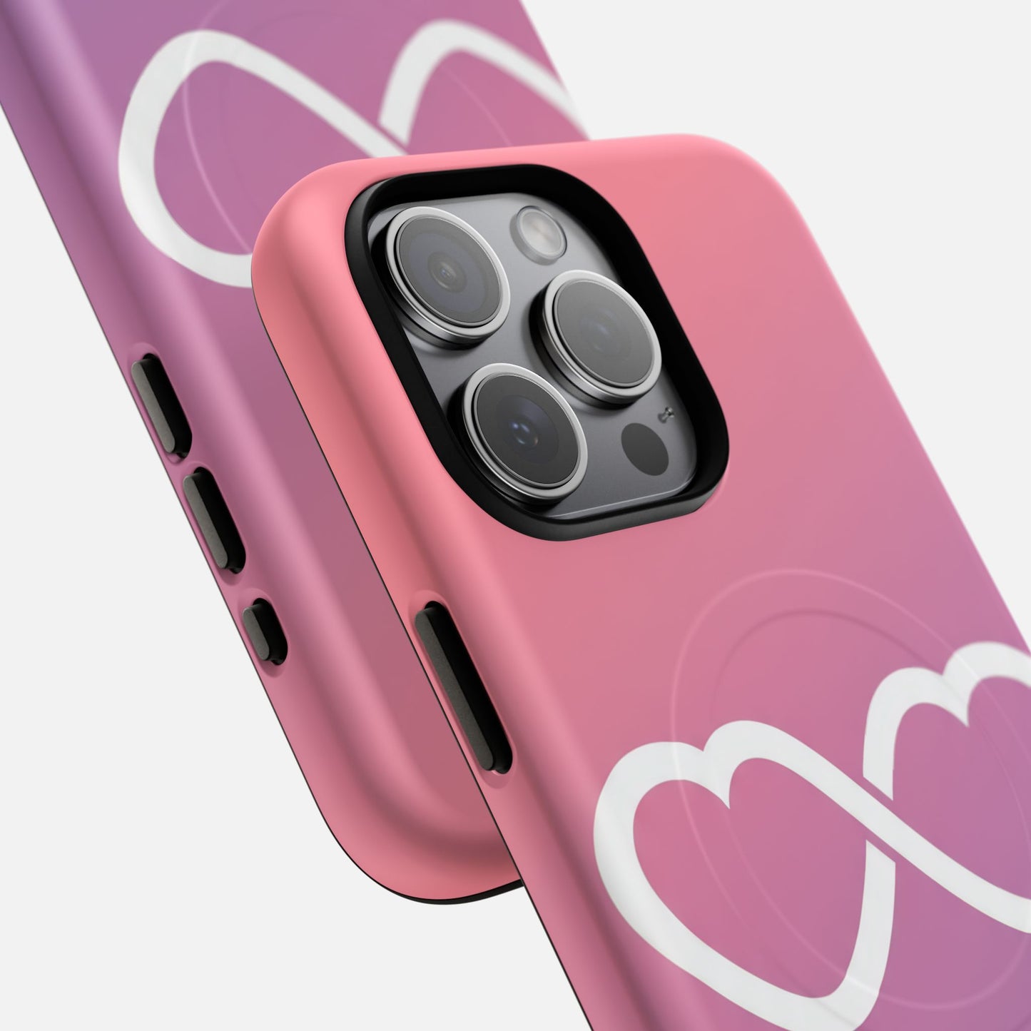 Infinity Heart With Pink Gradient iPhone Case — Tough Magnetic | MagSafe Compatible