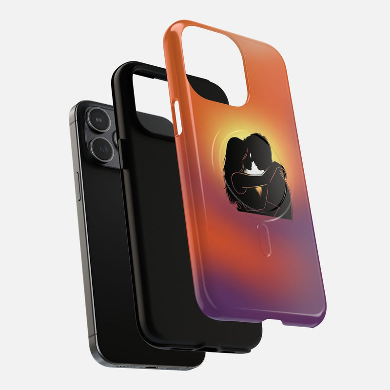 Romantic Sunset Silhouette Couple iPhone Case — Tough Magnetic | MagSafe Compatible