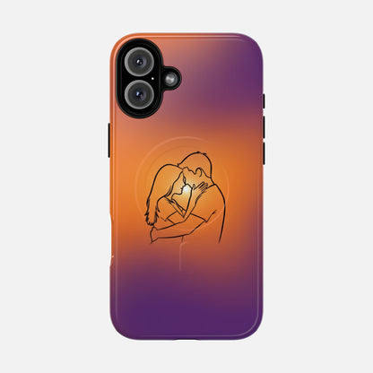 Romantic Sunset Couple iPhone Case — Tough Magnetic | MagSafe Compatible