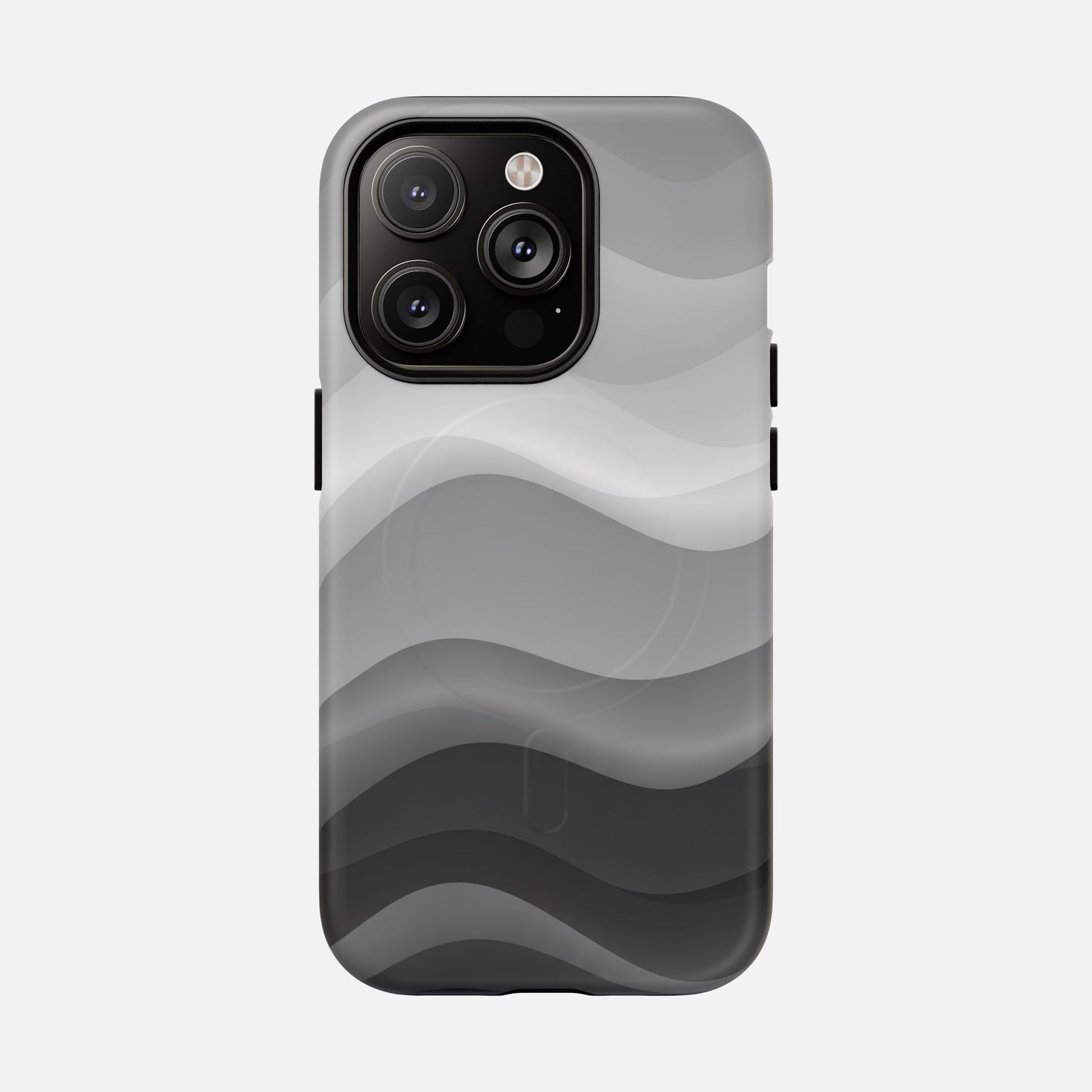 Monochrome Wave iPhone Case — Tough Magnetic | MagSafe Compatible