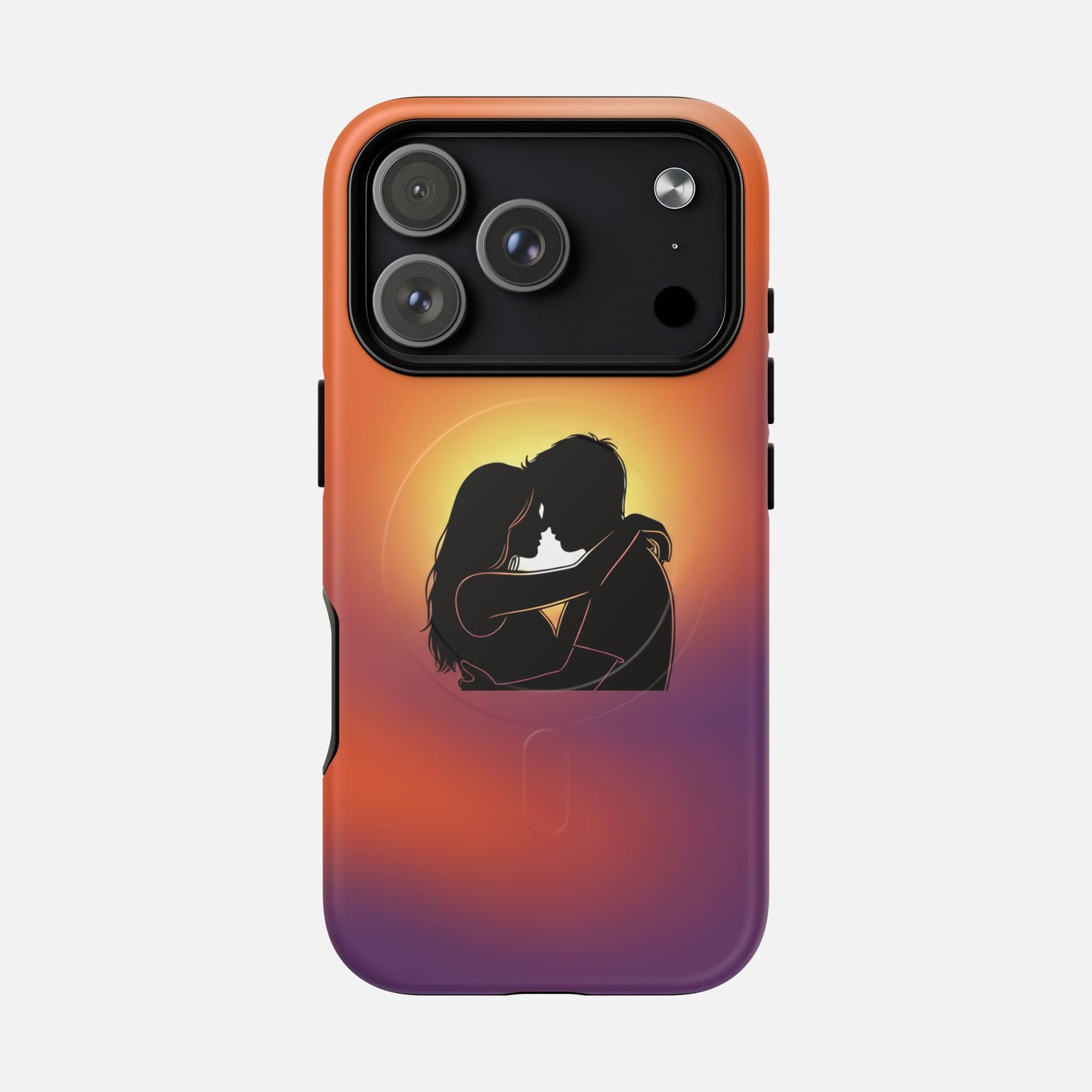 Romantic Sunset Silhouette Couple iPhone Case — Tough Magnetic | MagSafe Compatible