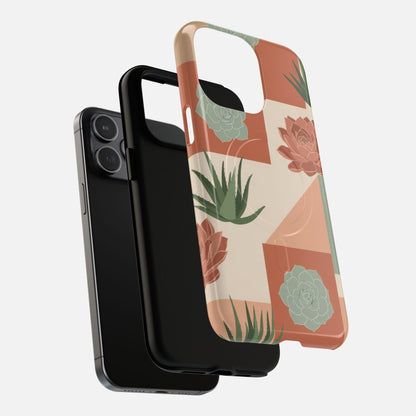 Succulent Pattern iPhone Case — Tough Magnetic | MagSafe Compatible