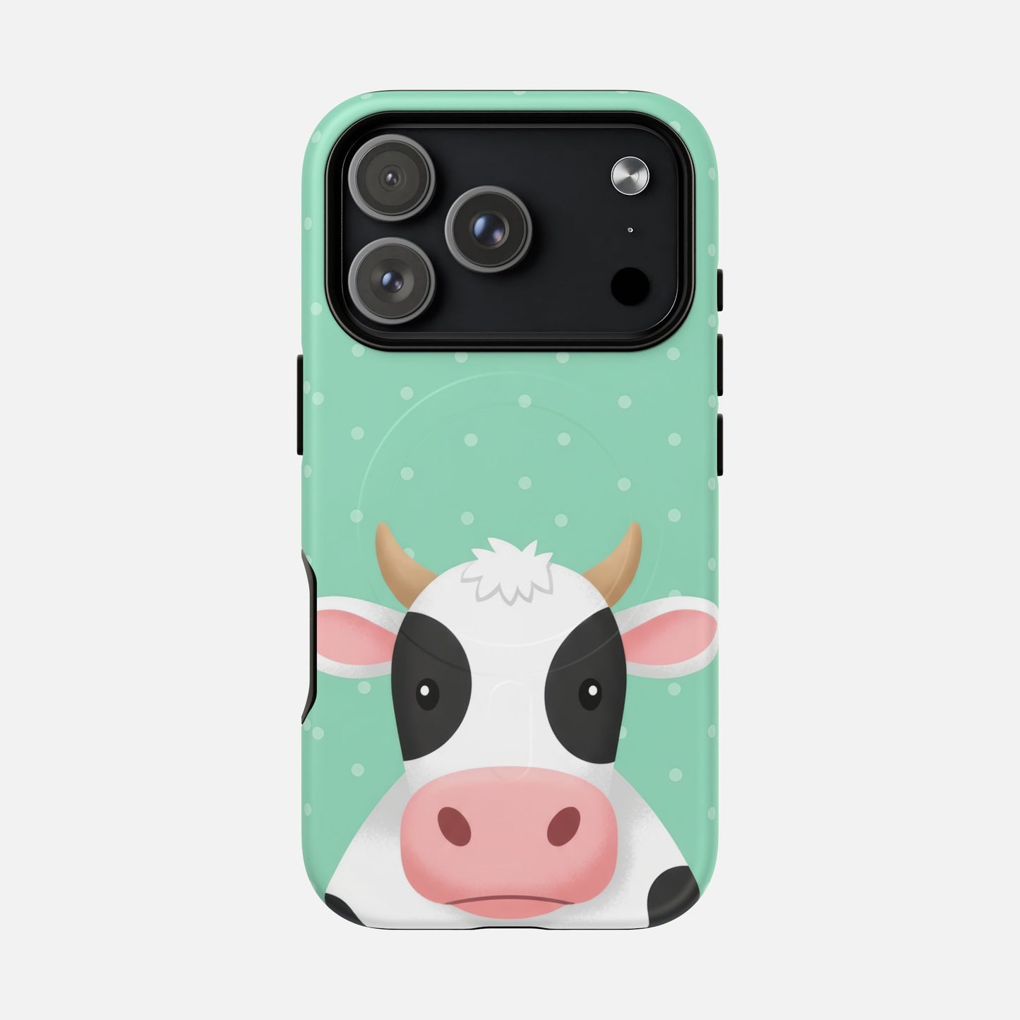 Cow Cartoon iPhone Case — Tough Magnetic | MagSafe Compatible