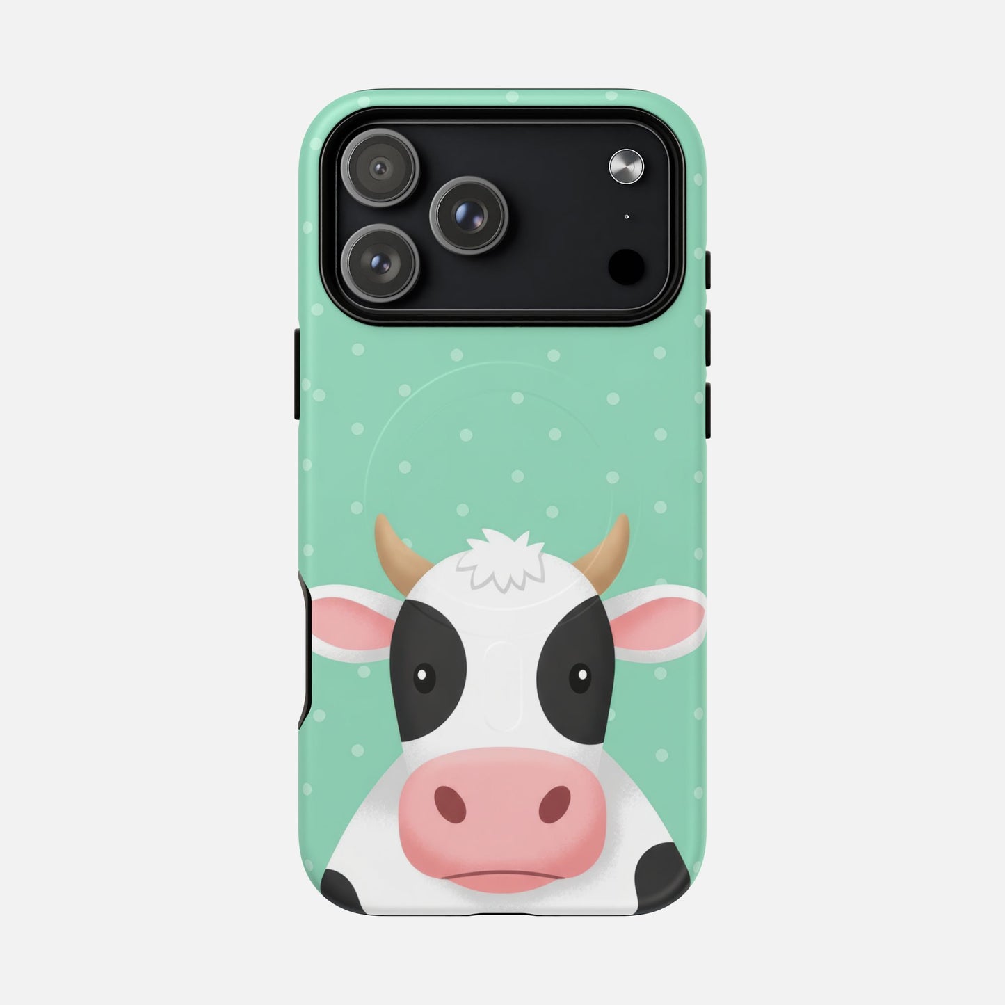 Cow Cartoon iPhone Case — Tough Magnetic | MagSafe Compatible