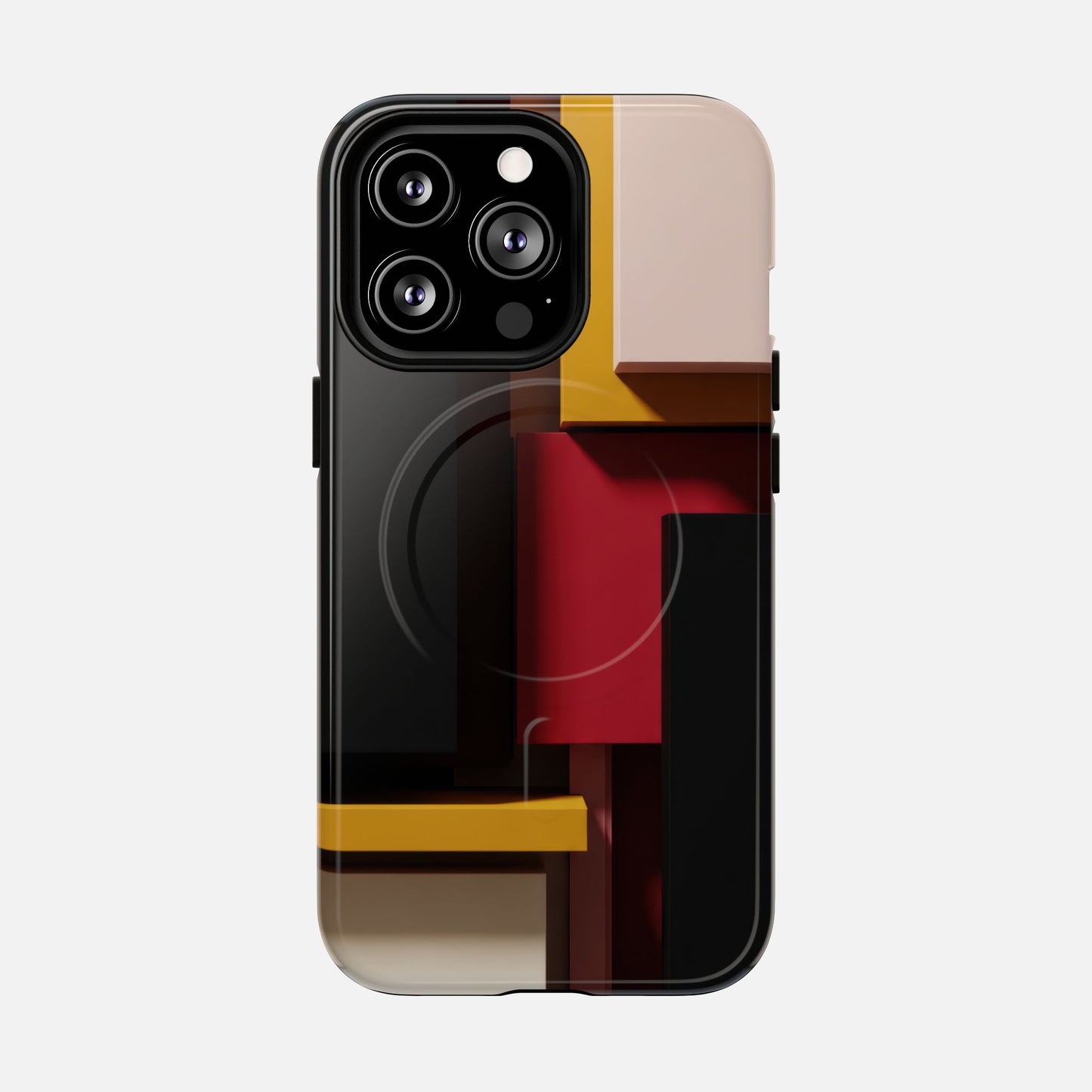 Retro Geometric Abstract iPhone Case — Tough Magnetic | MagSafe Compatible