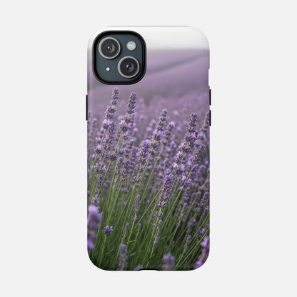 Lavender Field Phone Case — Tough Magnetic Protective Case iPhone 15 Plus Matte Phone Case
