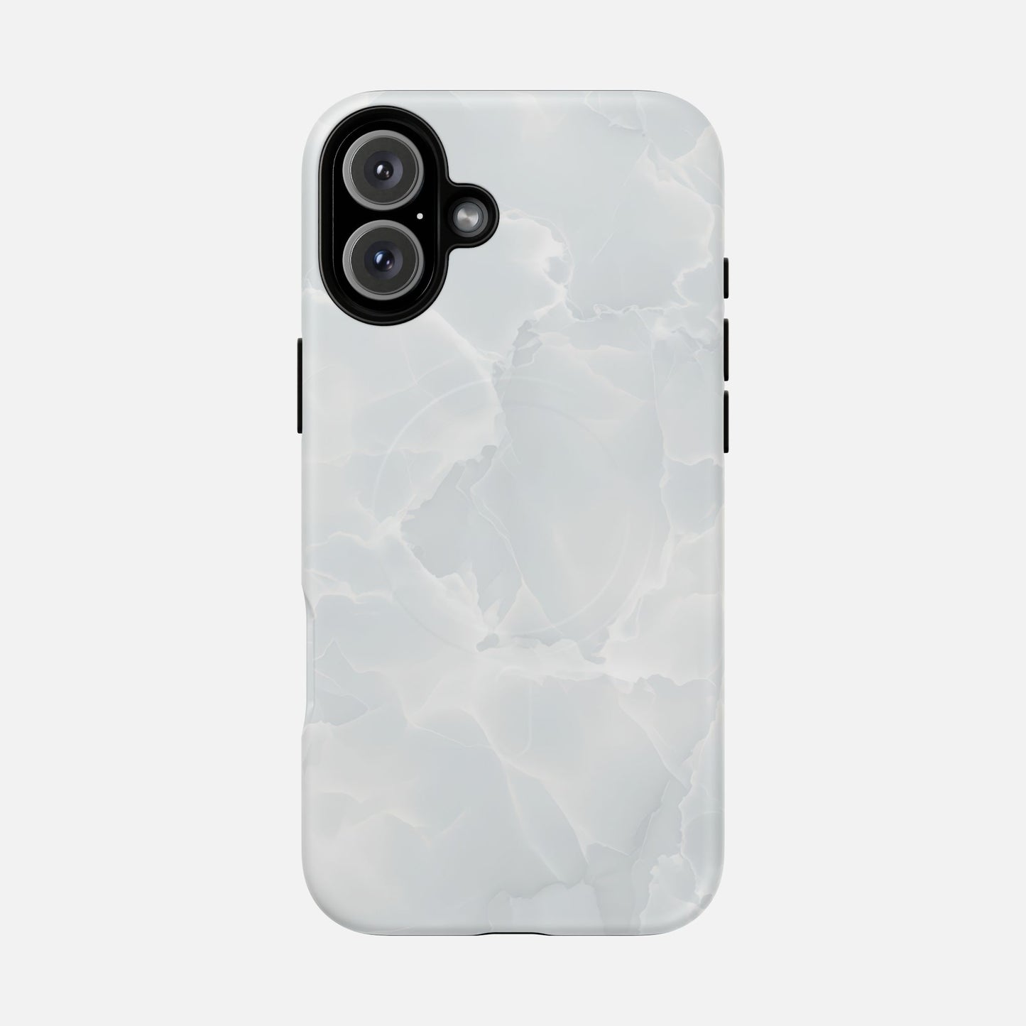 Marble White iPhone Case — Tough Magnetic | MagSafe Compatible