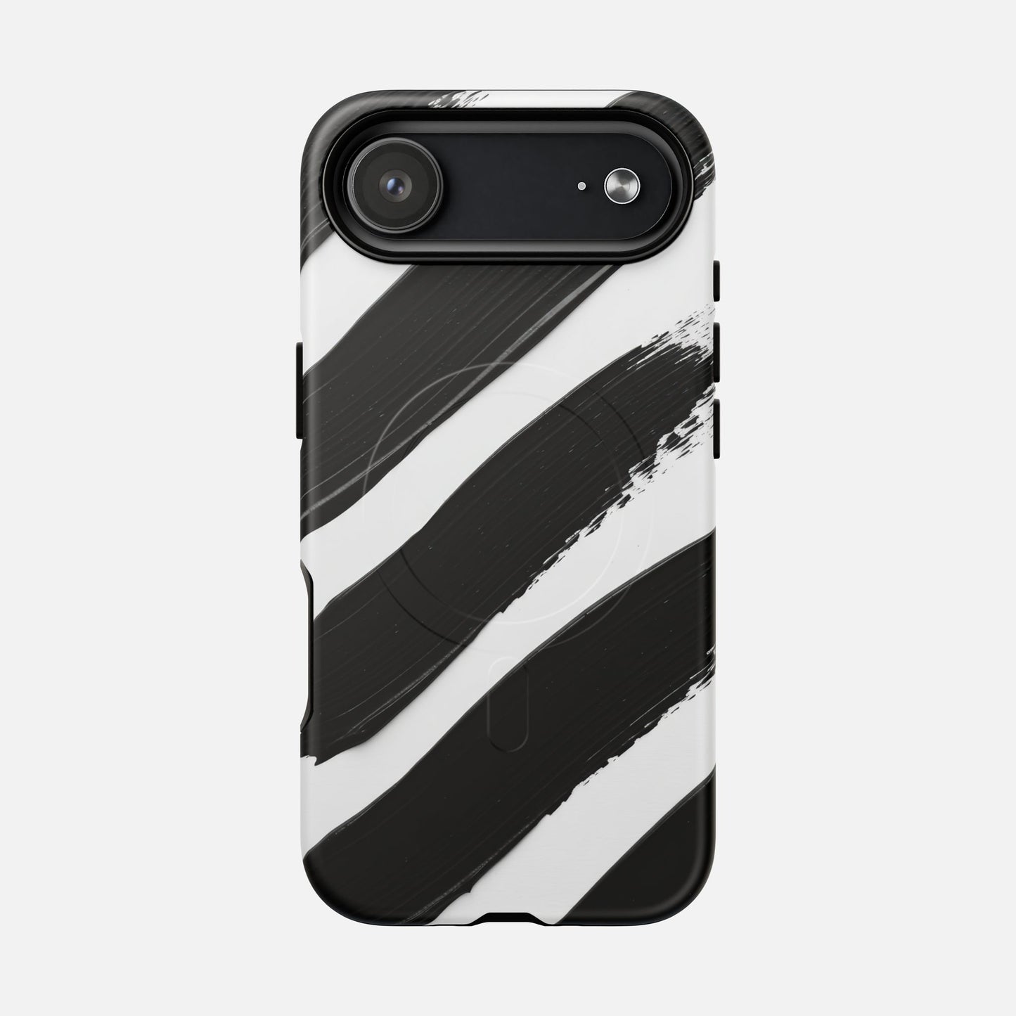 Abstract Black Brushstroke iPhone Case — Tough Magnetic | MagSafe Compatible