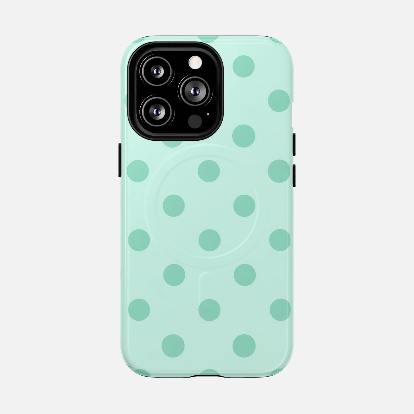 Mint Polka Dot iPhone Case — Tough Magnetic | MagSafe Compatible