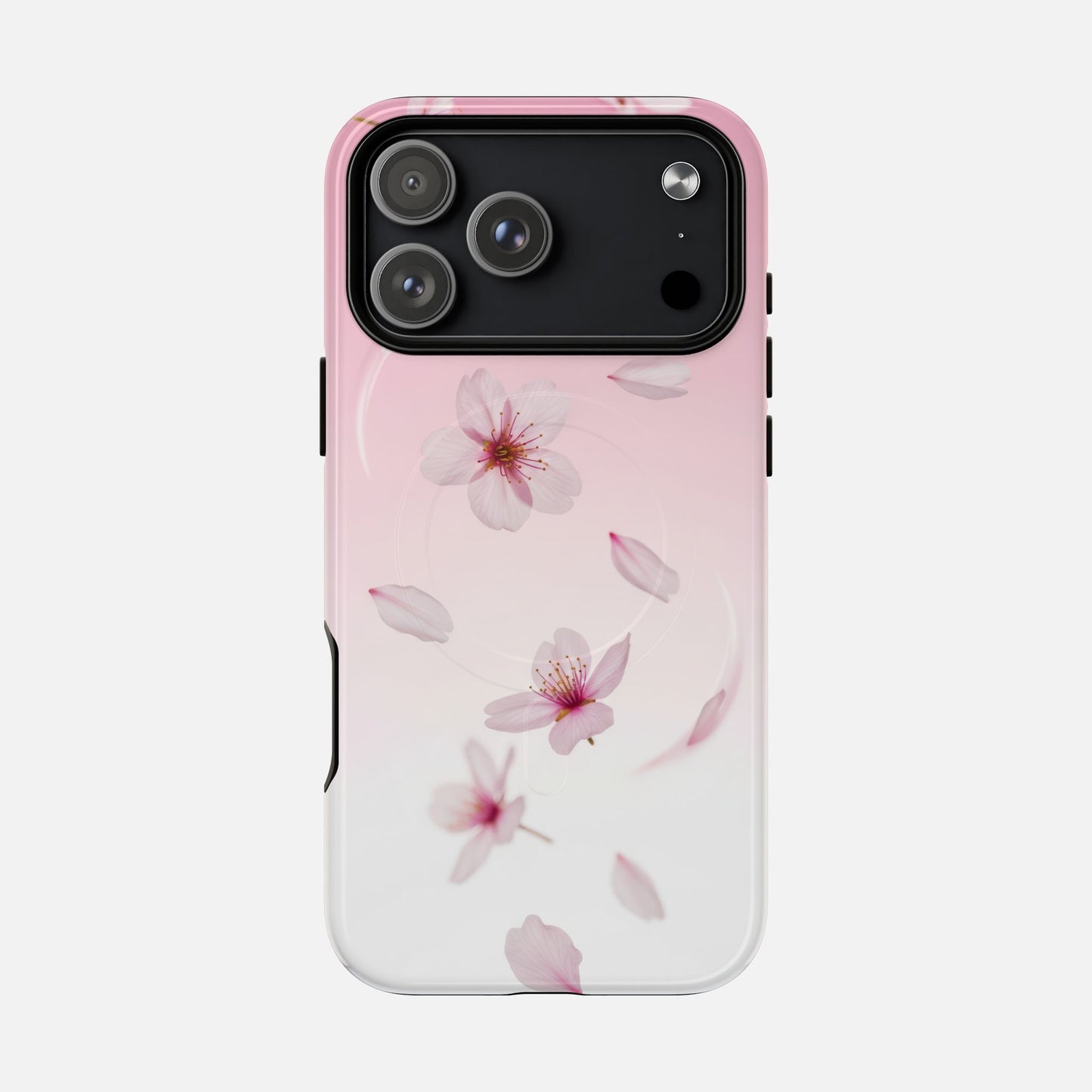 Floral Sakura Tough Magnetic Phone Case — Pink Cherry Blossom Design iPhone 17 Pro Max Glossy Phone Case