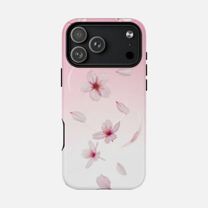 Floral Sakura Tough Magnetic Phone Case — Pink Cherry Blossom Design iPhone 17 Pro Max Glossy Phone Case