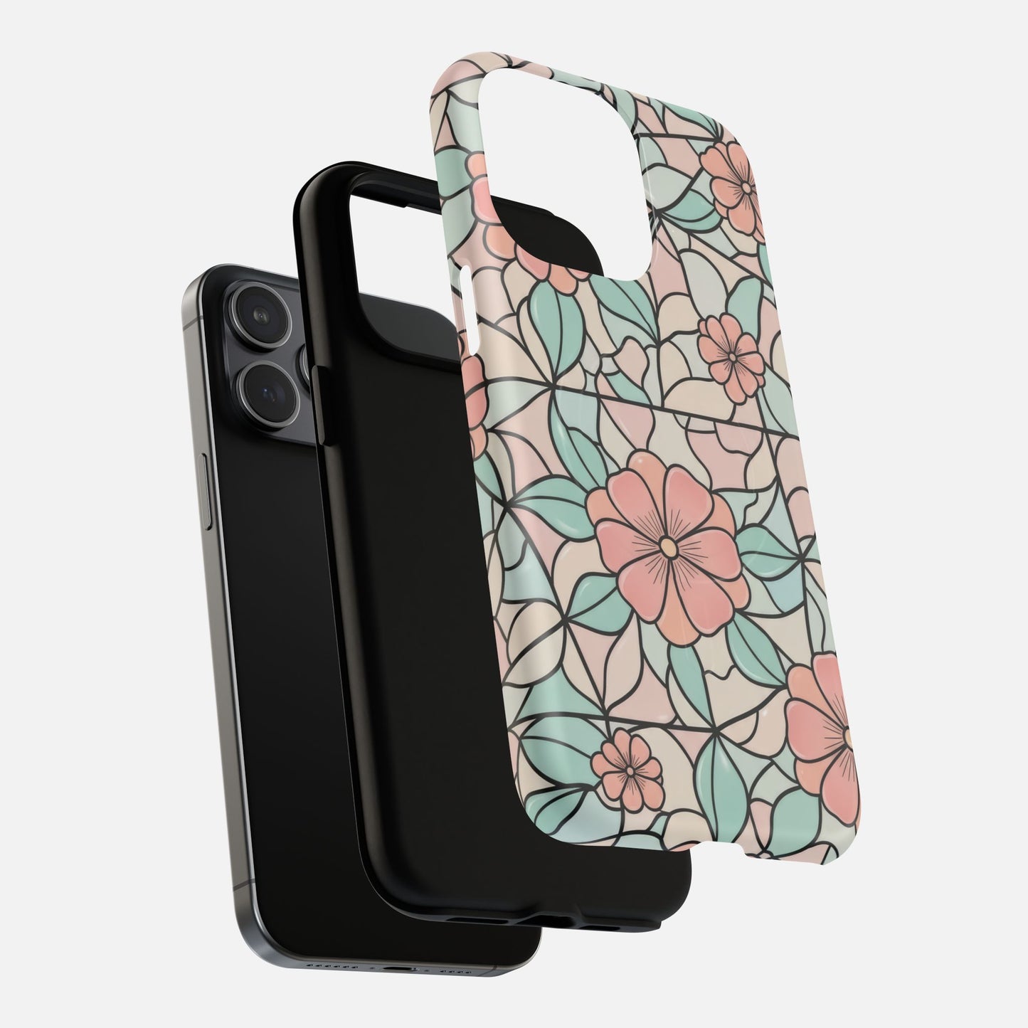 Pastel Floral Mosaic iPhone Case — Tough Magnetic | MagSafe Compatible