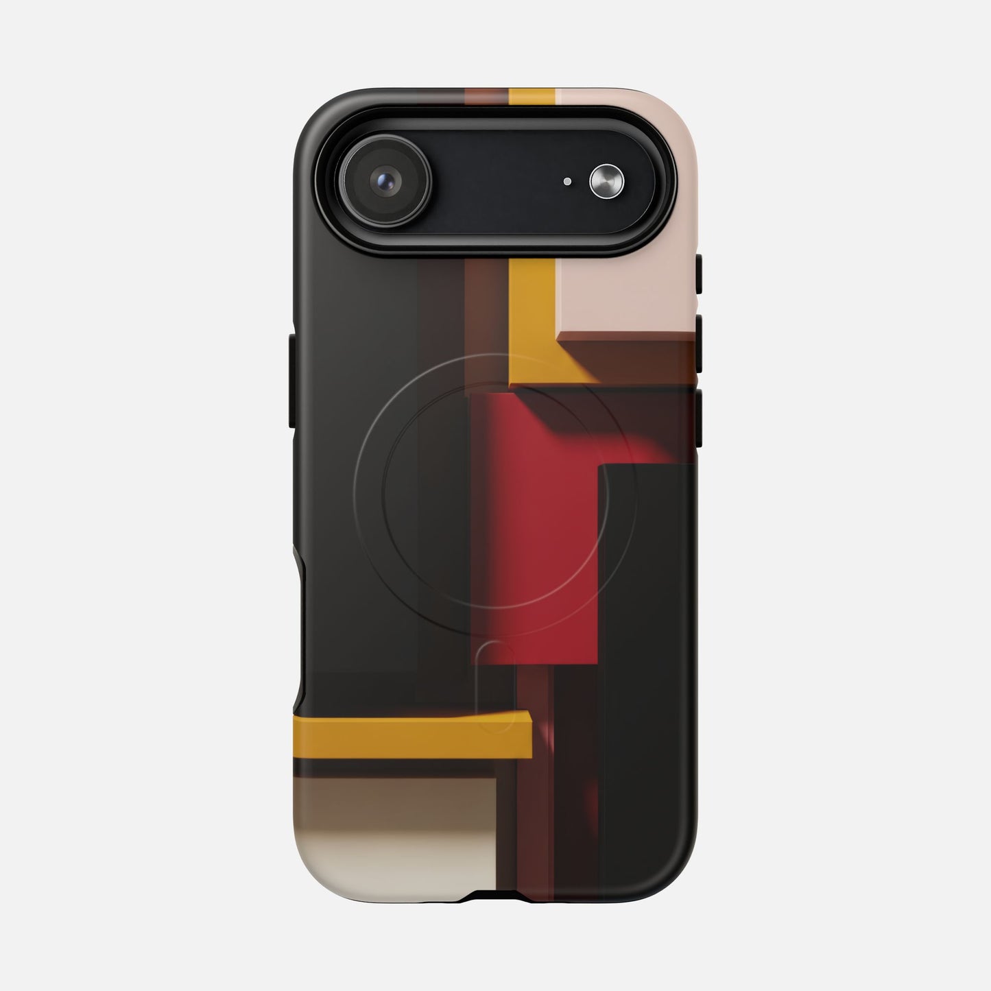 Retro Geometric Abstract iPhone Case — Tough Magnetic | MagSafe Compatible