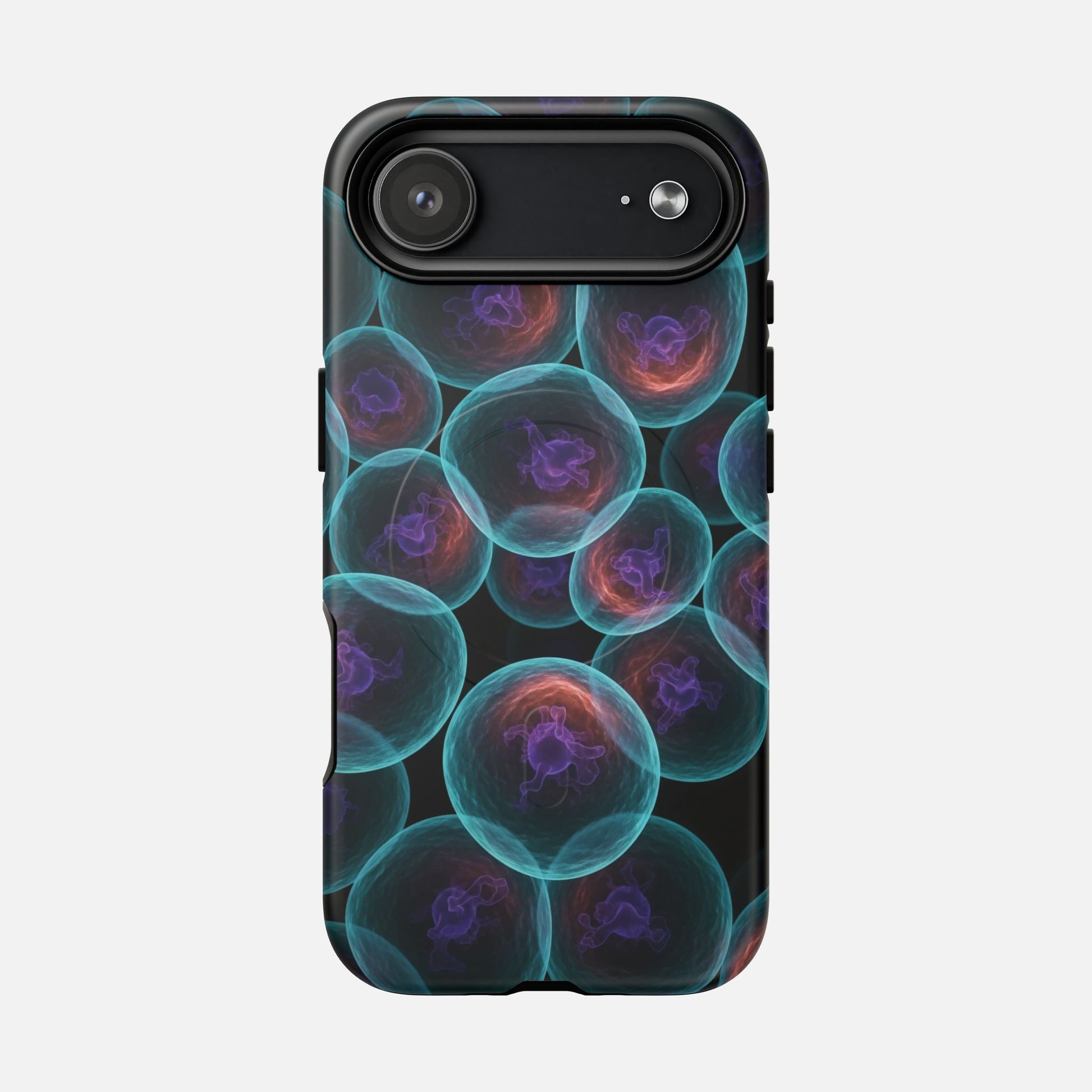 Abstract Neon Bubbles Magnetic Phone Case — Protective Tough Magnetic iPhone Cover iPhone 17 Air Matte Phone Case