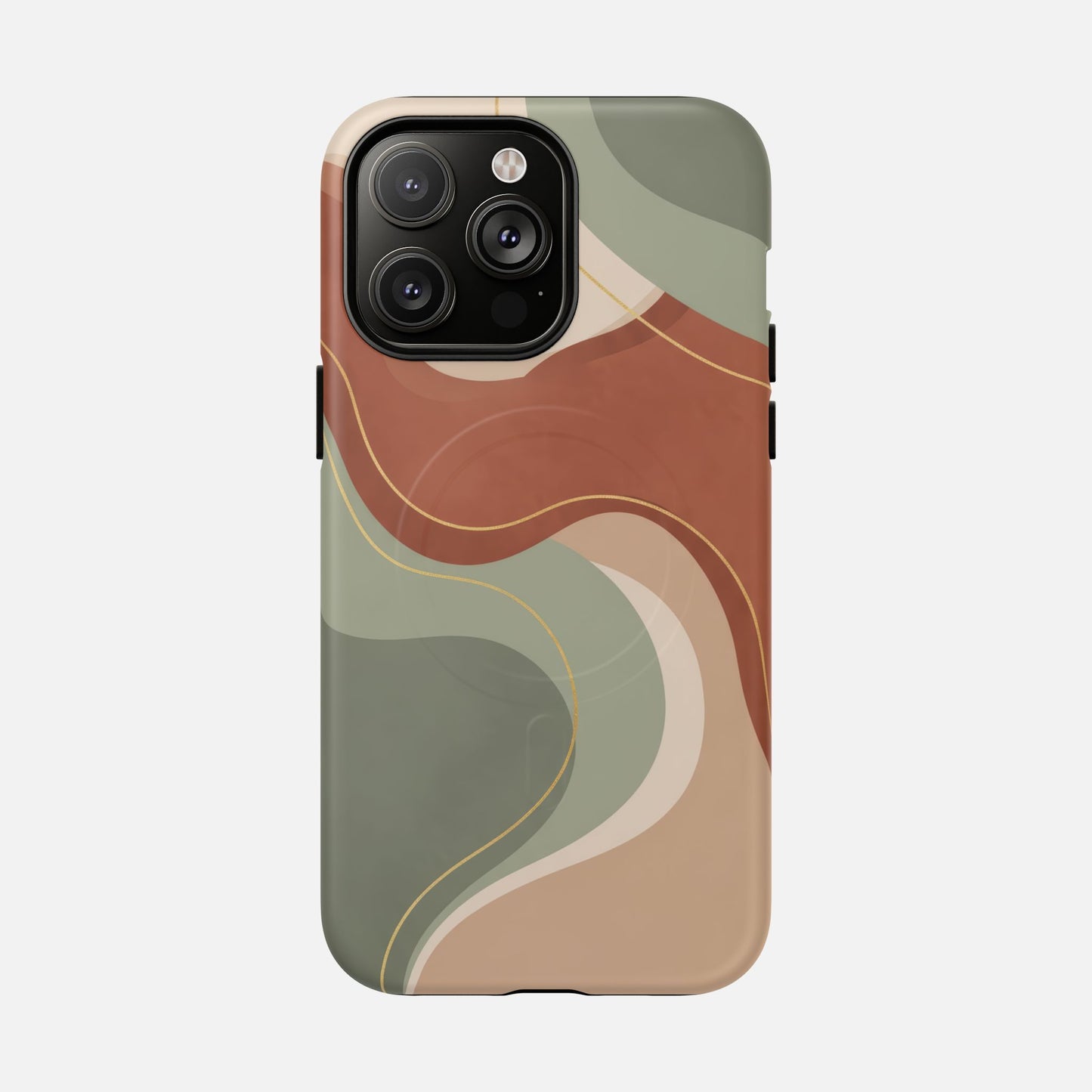 Abstract Earth Tone iPhone Case — Tough Magnetic | MagSafe Compatible