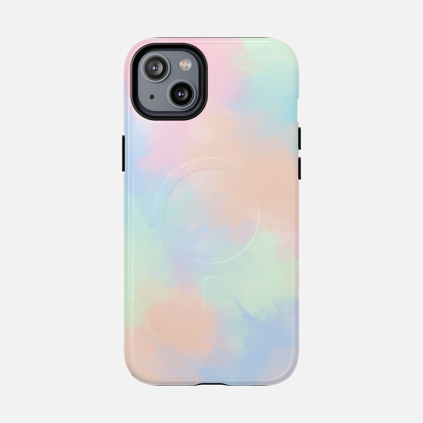 Pastel Watercolor Tough Magnetic Phone Case — Protective MagSafe Compatible Cover iPhone 14 Plus Glossy Phone Case