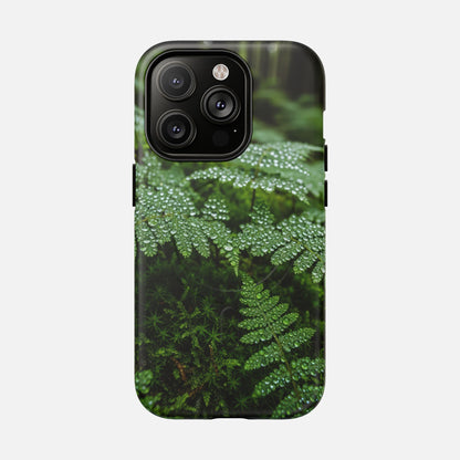 Fern Dew Tough Magnetic Phone Case — Nature Photography Protective Cover iPhone 14 Pro Matte Phone Case