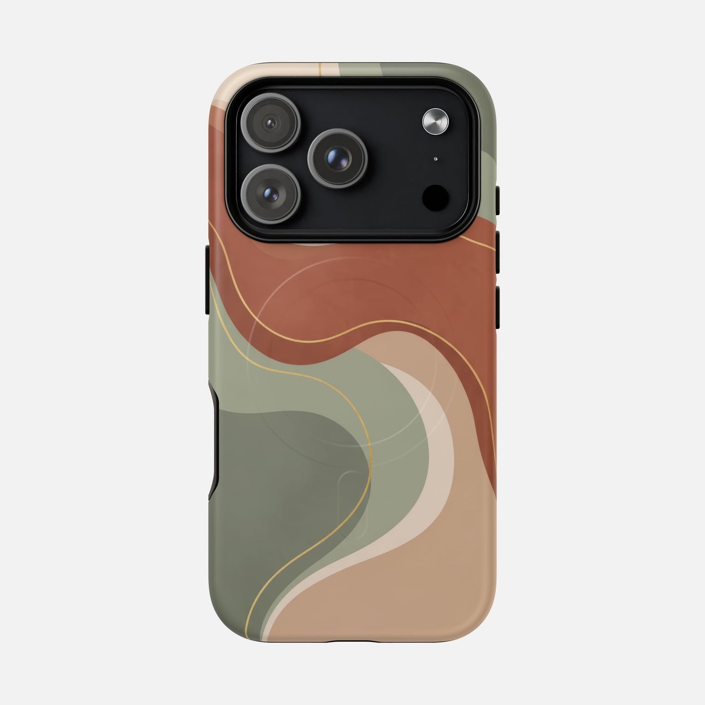 Abstract Earth Tone iPhone Case — Tough Magnetic | MagSafe Compatible