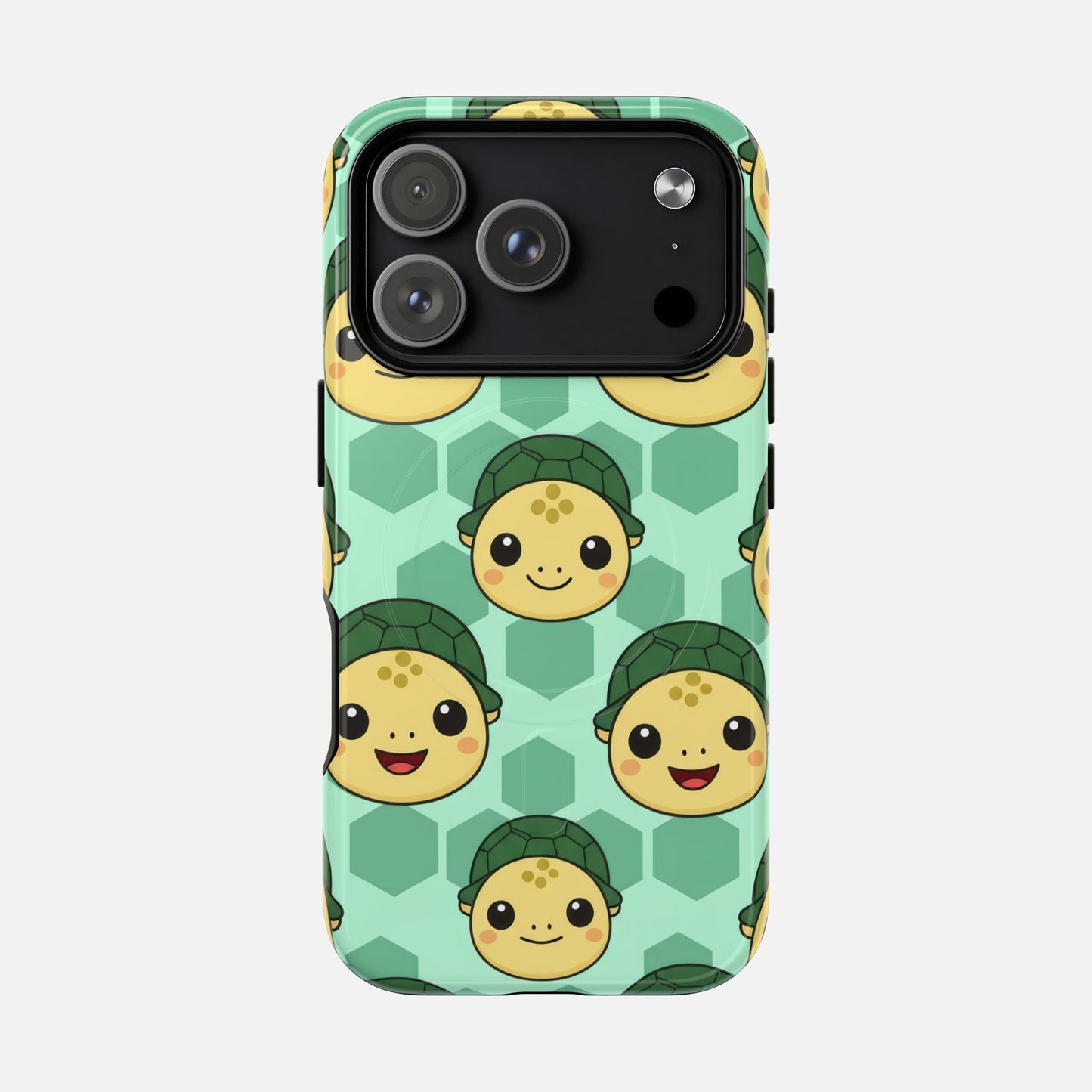 Cute Turtle Pattern Phone Case — Tough Magnetic Protective iPhone Cover iPhone 17 Pro Glossy Phone Case