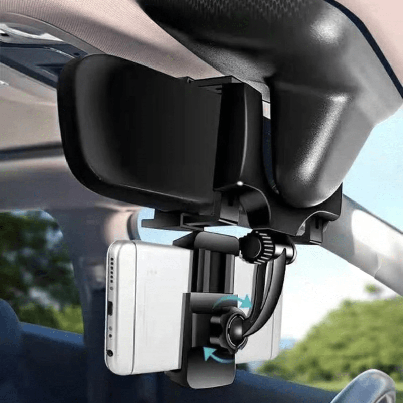 Waterproof 360° Rotating Car Phone Holder - Rear View Mirror Mount - Zaidni Store