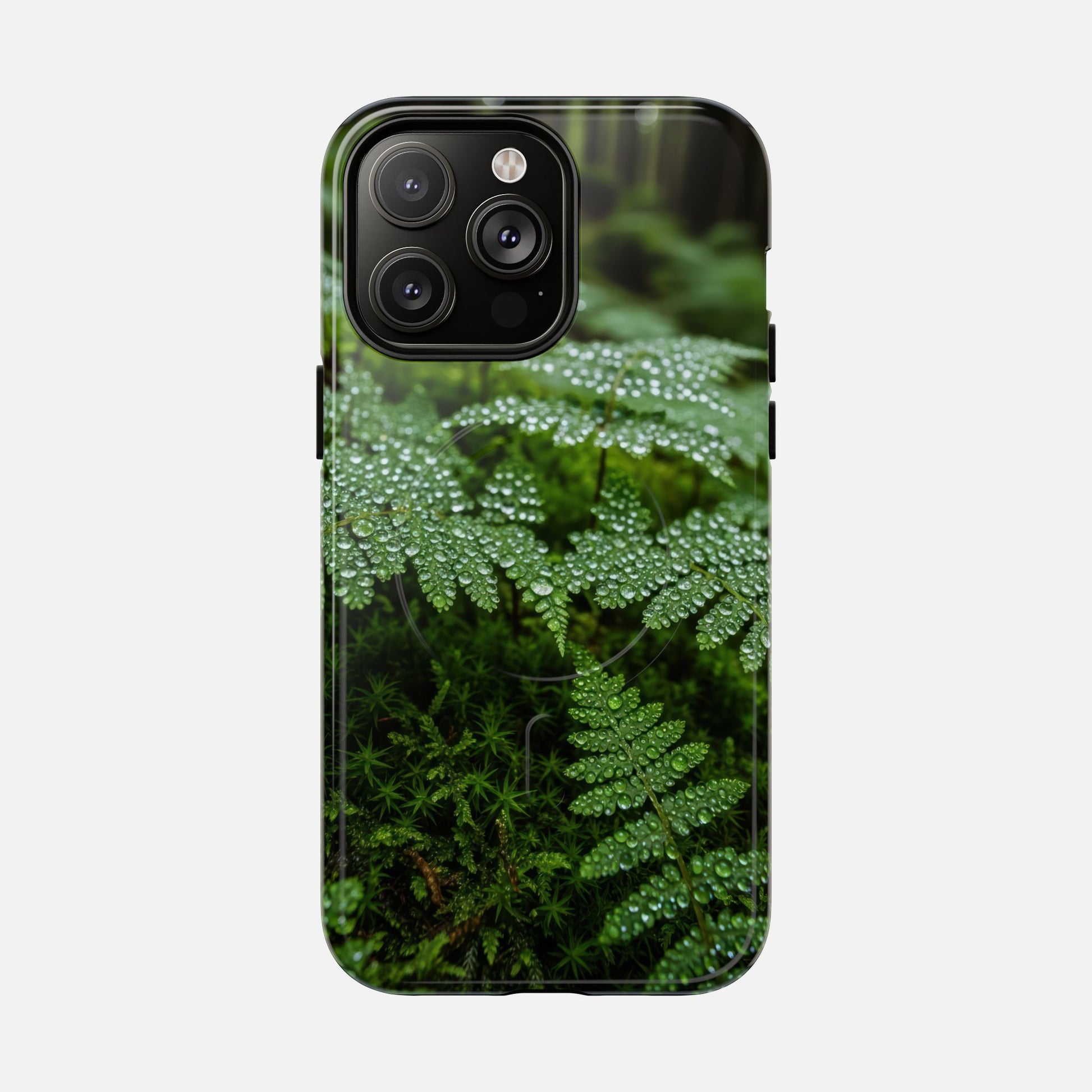 Fern Dew Tough Magnetic Phone Case — Nature Photography Protective Cover iPhone 14 Pro Max Glossy Phone Case