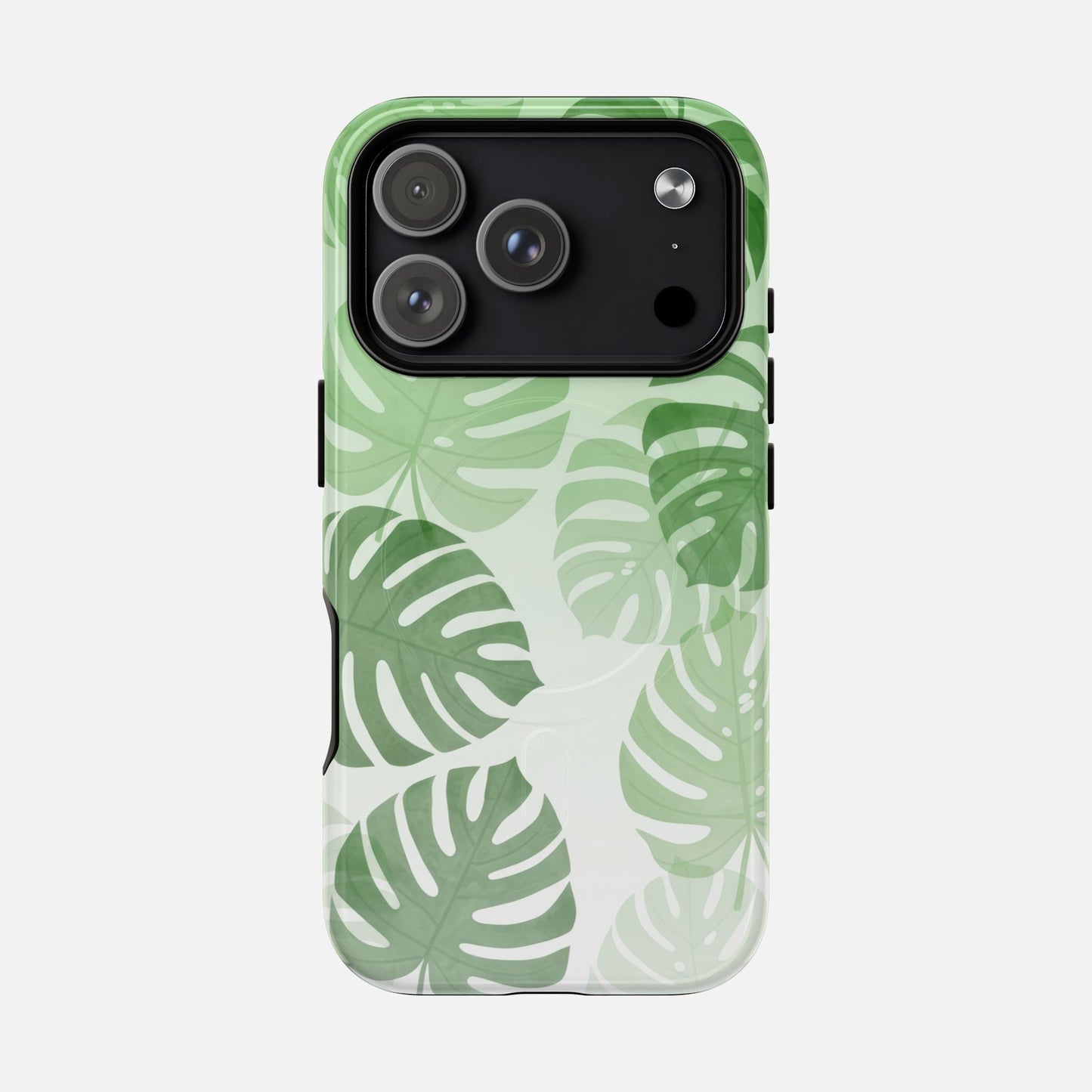 Green Monstera Leaf iPhone Case — Tough Magnetic | MagSafe Compatible