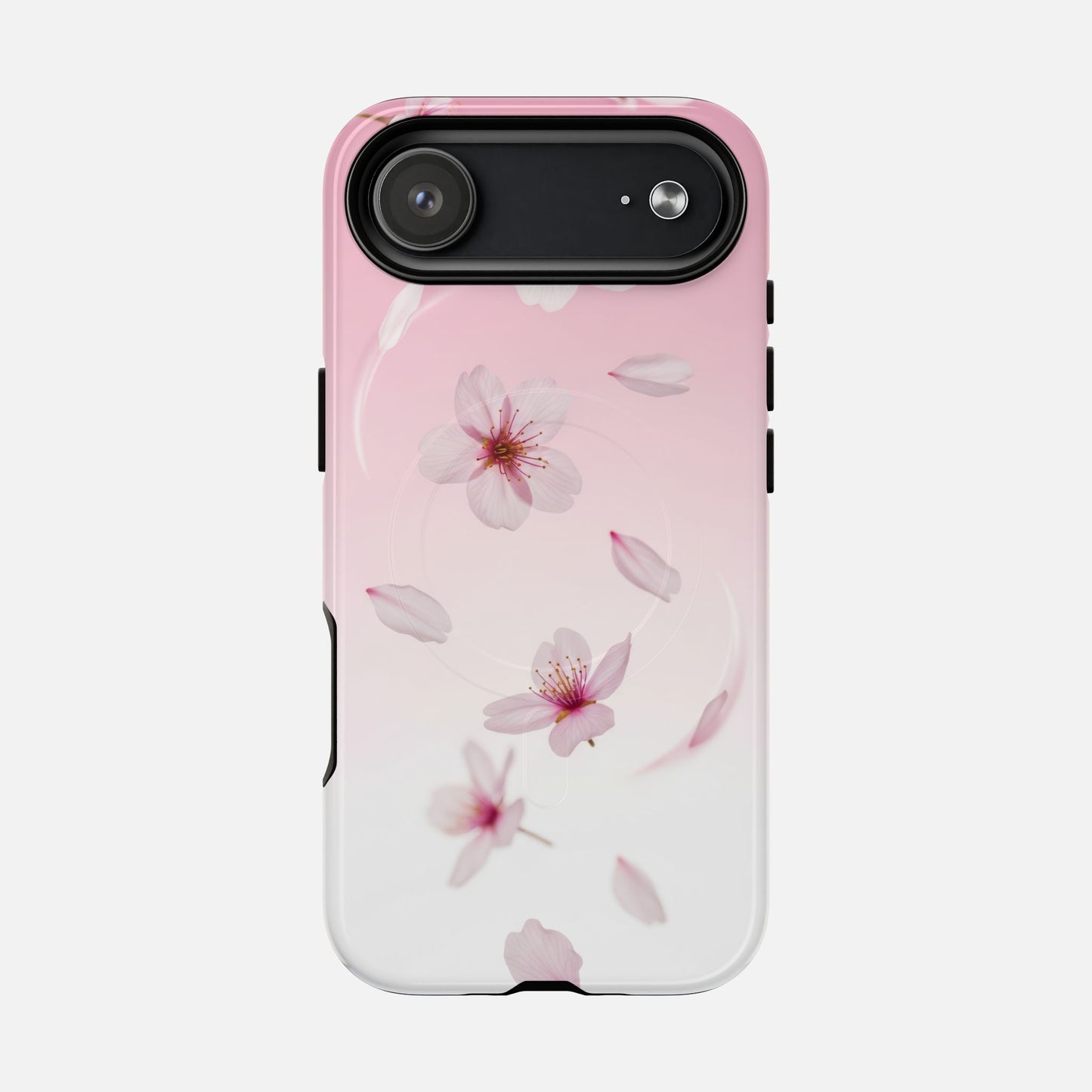 Floral Sakura Tough Magnetic Phone Case — Pink Cherry Blossom Design iPhone 17 Air Glossy Phone Case