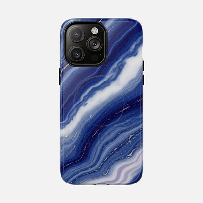 Blue Agate iPhone Case — Tough Magnetic | MagSafe Compatible