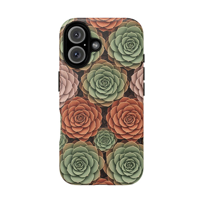 Magnetic Tough Case — Autumn Succulent Floral Phone Cover iPhone 16 Matte Phone Case