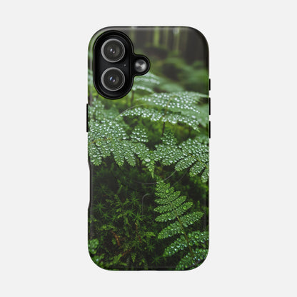 Fern Dew Tough Magnetic Phone Case — Nature Photography Protective Cover iPhone 17 Matte Phone Case
