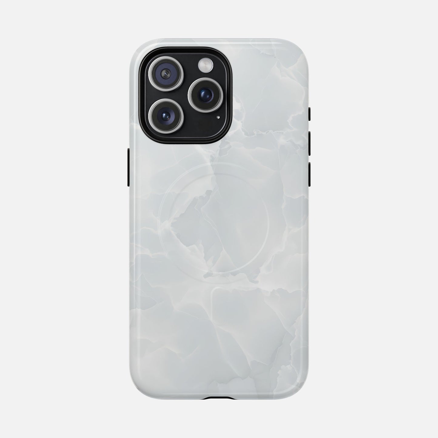 Marble White iPhone Case — Tough Magnetic | MagSafe Compatible
