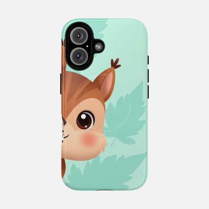 Cute Squirrel With Mint Leaves iPhone Case — Tough Magnetic | MagSafe Compatible