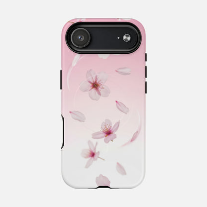 Floral Sakura Tough Magnetic Phone Case — Pink Cherry Blossom Design iPhone 17 Air Matte Phone Case